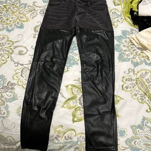 Pleather jeans